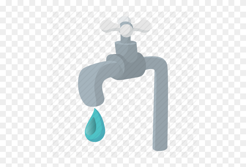 512x512 Cartoon, Drip, Drop, Faucet, Metal, Tap, Water Icon - Cartoon Water PNG