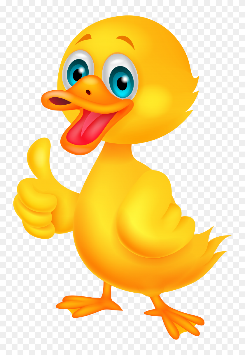 4287x6366 Cartoon Duck Toy Animal Yellow Character Flat Vector Description - Yellow Duck Clipart