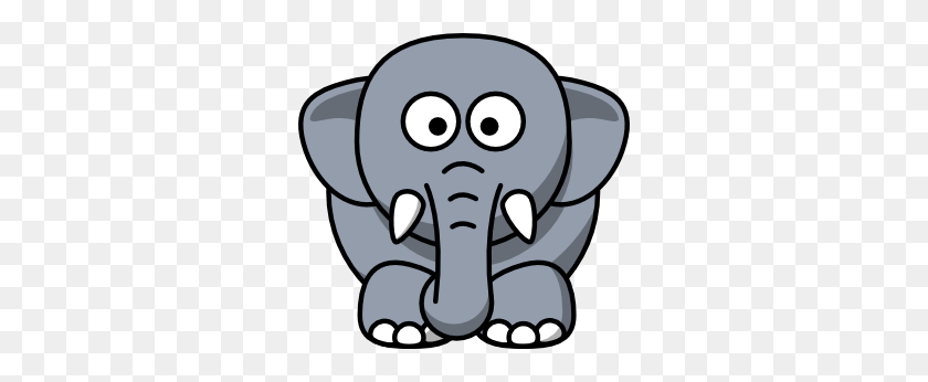 300x286 Imágenes Prediseñadas De Elefante De Dibujos Animados - Clipart De Elefante Lindo