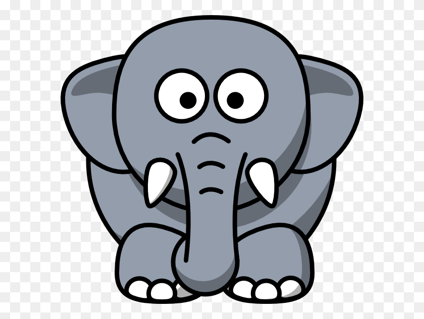 600x573 Cartoon Elephant Clip Art Free Vector - Cute Elephant Clipart