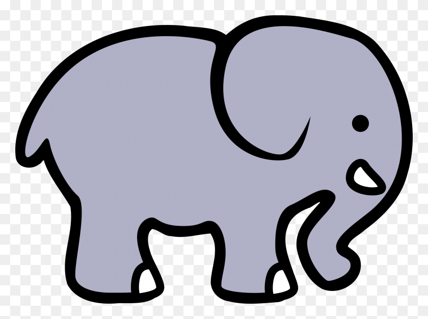 2400x1743 Cartoon Elephant Icons Png - Elephant PNG
