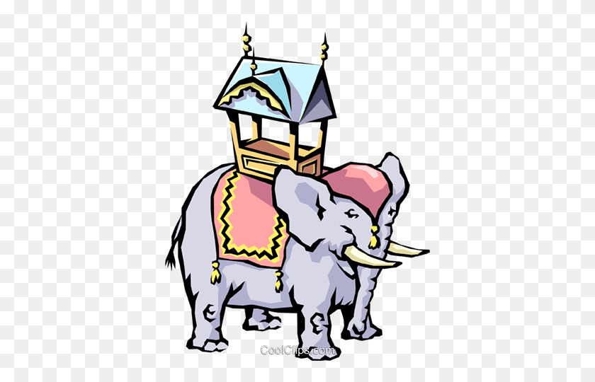374x480 Elefante De Dibujos Animados De La Realeza Libre De Imágenes Prediseñadas De Vector Ilustración - Elefante De Dibujos Animados Clipart
