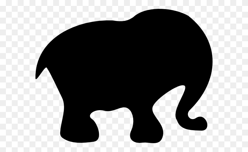 600x456 Cartoon Elephant Silhouette Clip Art - Elephant Silhouette Clipart