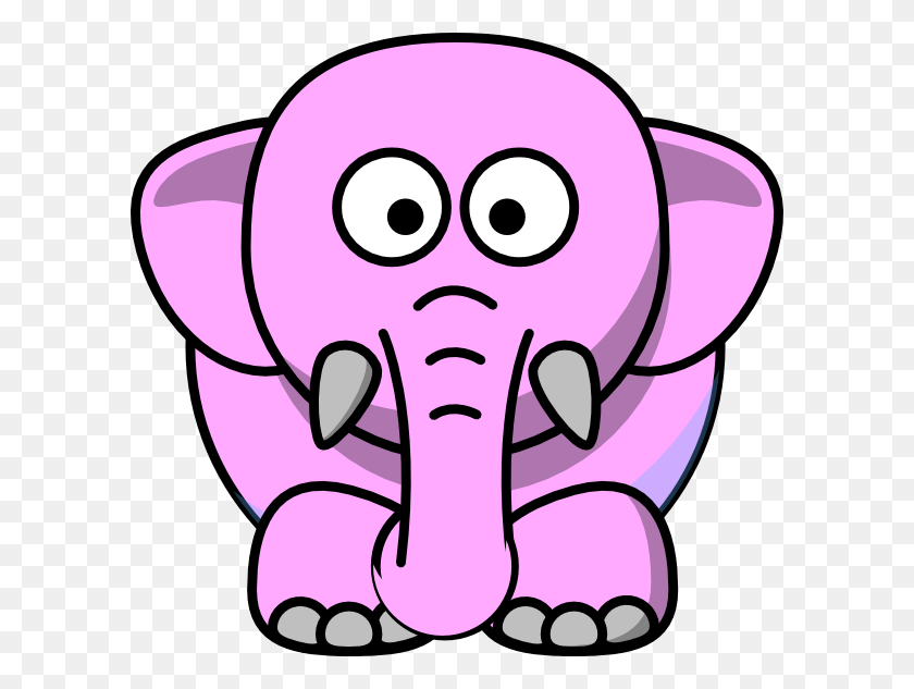 600x573 Elefantes De Dibujos Animados - Clipart De Trompa De Elefante