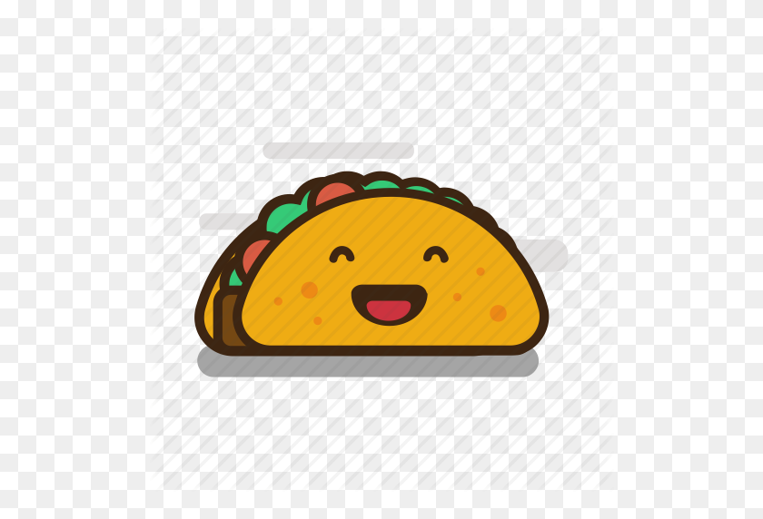 512x512 Мультфильм, Emoji, Смайлик, Выражение, Фастфуд, Мексиканский, Значок Taco - Еда Emoji Png