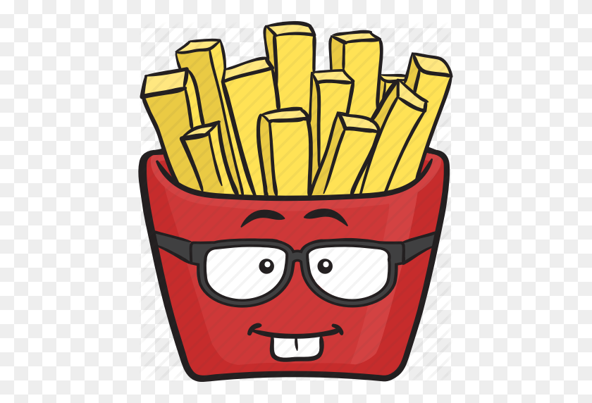 447x512 Мультфильм, Emoji, Fast, Food, French, Fries, Fry Icon - Картофель Фри Png