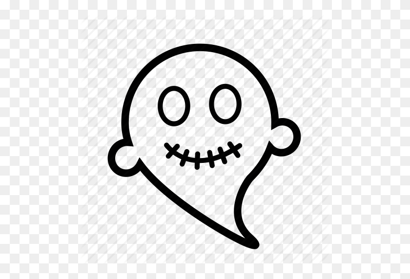 512x512 Cartoon, Emoji, Ghost, Halloween, Scary Icon - Ghosts PNG