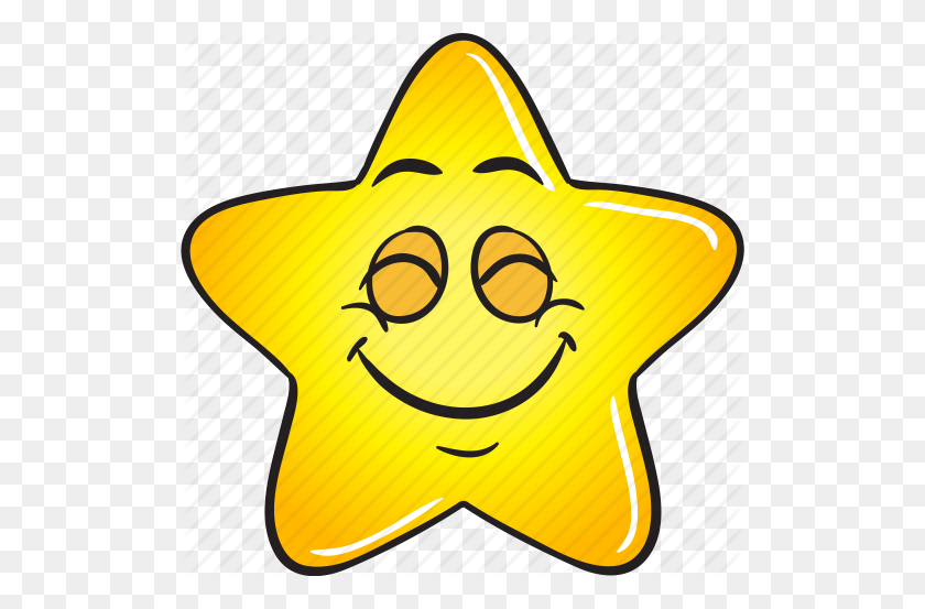512x493 Cartoon, Emoji, Gold, Smiley, Star Icon - Cartoon Star PNG