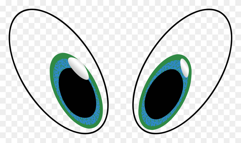 2398x1345 Мультяшные Глаза Векторное Изображение Клипарта - Глаз Png