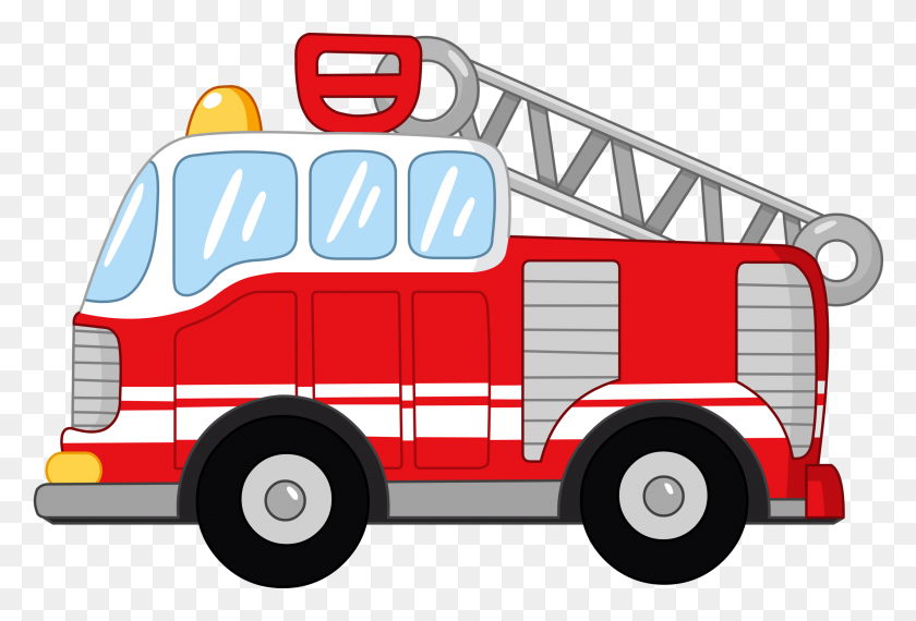 2560x1676 Мультфильм Пожарная Машина Клипарт - Пожарная Машина Png