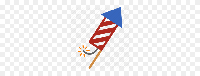 260x260 Cartoon Firework Rocket Clipart - July Fourth Clip Art