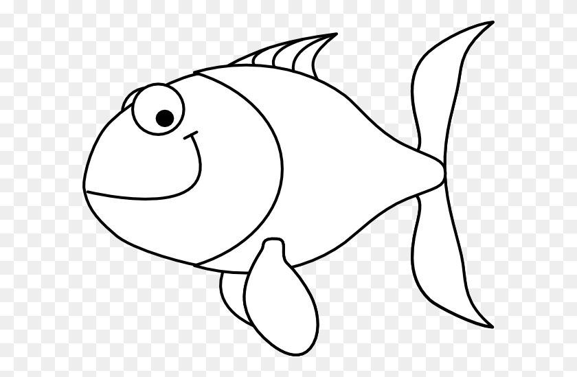 600x489 Cartoon Fish Clip Art - Hyperbole Clipart