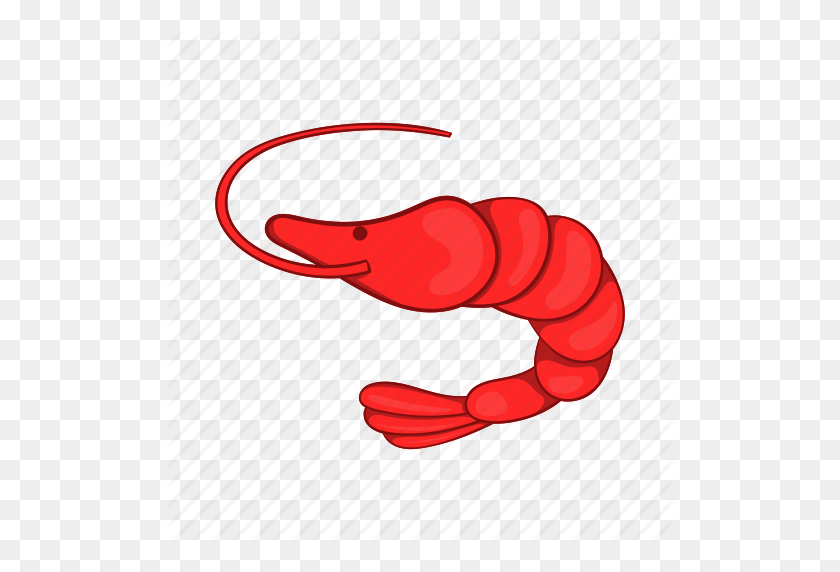 512x512 Cartoon, Fish, Gourmet, Meal, Prawn, Red, Shrimp Icon - Shrimp PNG