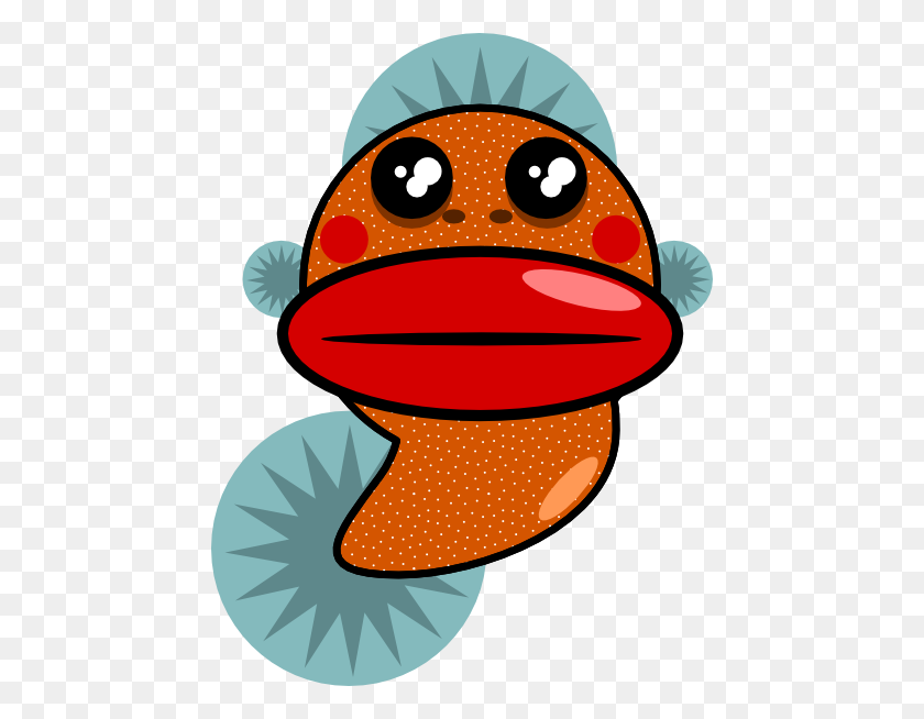 456x594 Cartoon Fish With Big Lips Png, Clip Art For Web - Lips Clipart PNG