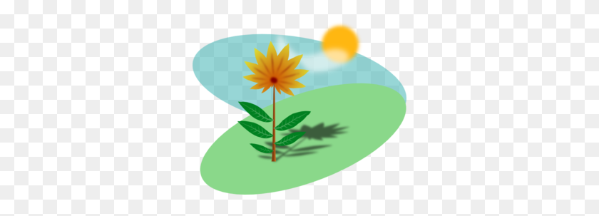300x243 Cartoon Flower In The Sun Clip Art - Sun Clipart Free