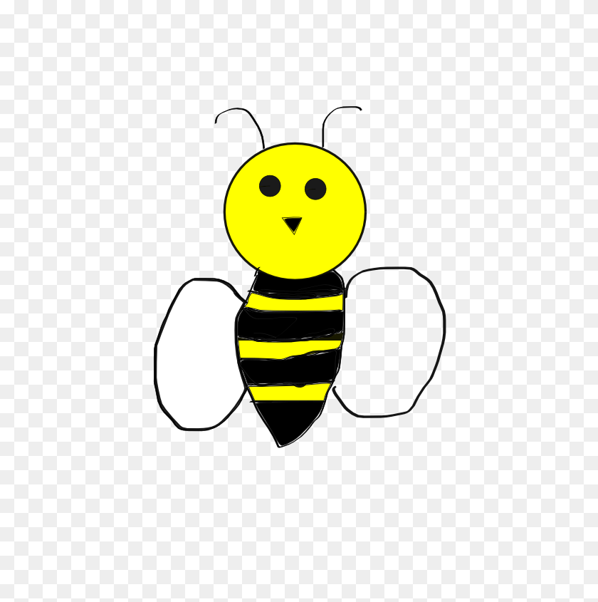 555x785 Мультяшный Летающий Шмель Клипарт Картинки - Летающая Пчела Клипарт