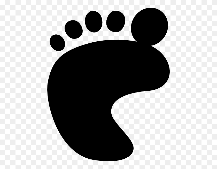 474x594 Cartoon Foot Clipart Image - Baby Feet Clipart Black And White