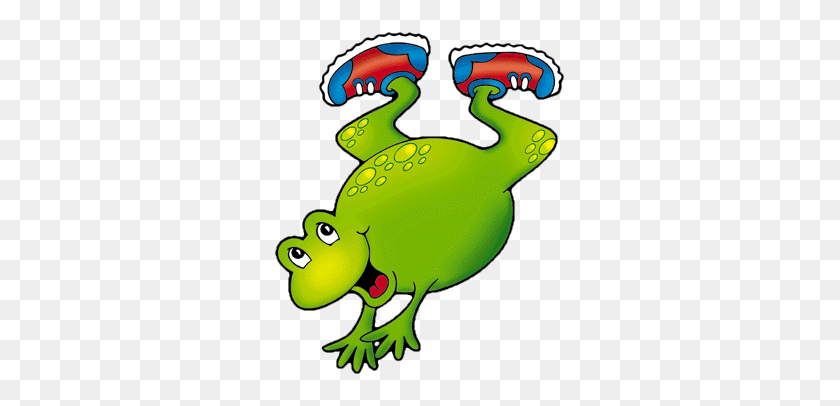 293x346 Cartoon Frog With Sneakers - Frog Clipart PNG