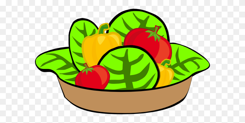 600x363 Cartoon Fruit Bowl - Play Food Clipart