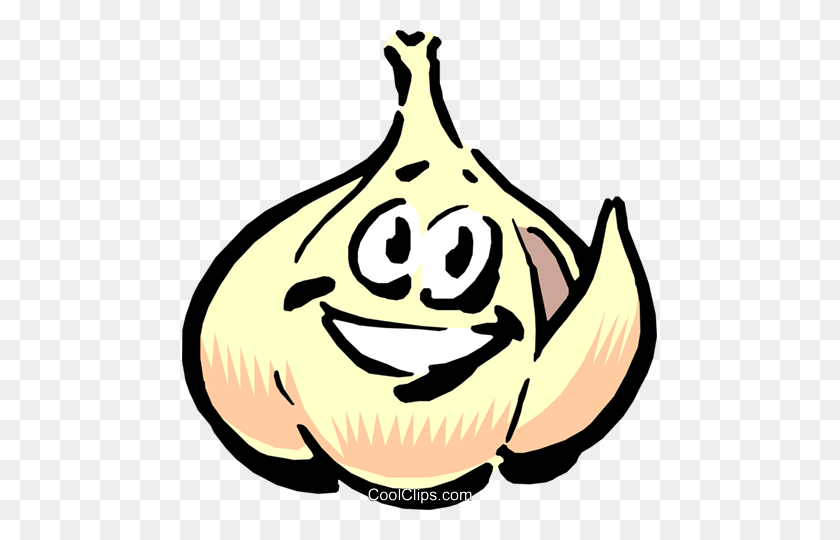 475x480 Cartoon Garlic Royalty Free Vector Clip Art Illustration - Garlic Clipart