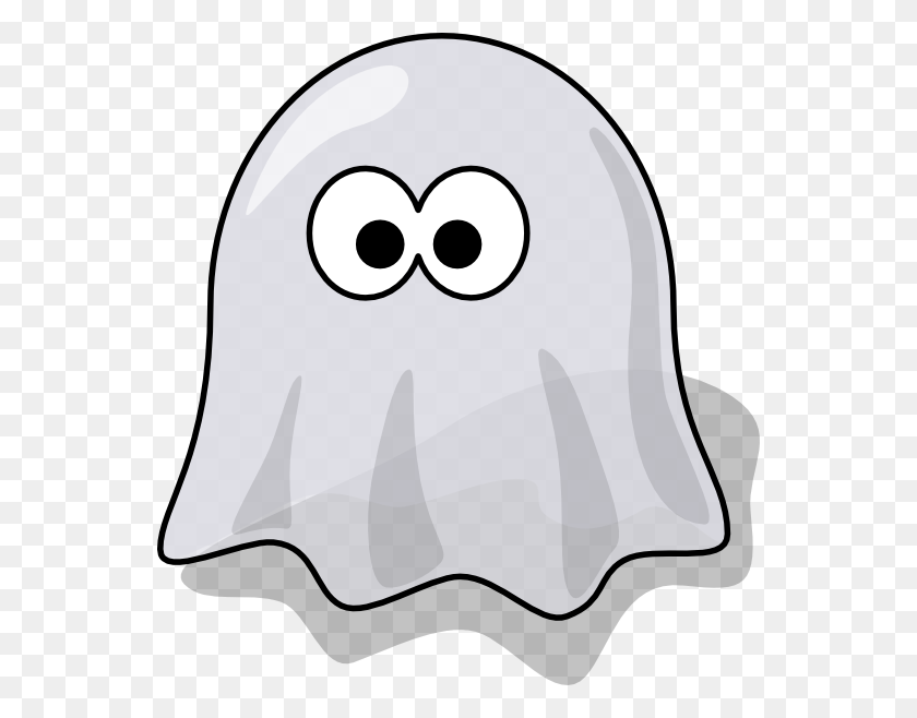 552x598 Cartoon Ghost Clip Art Free Vector - Dna Clipart Black And White
