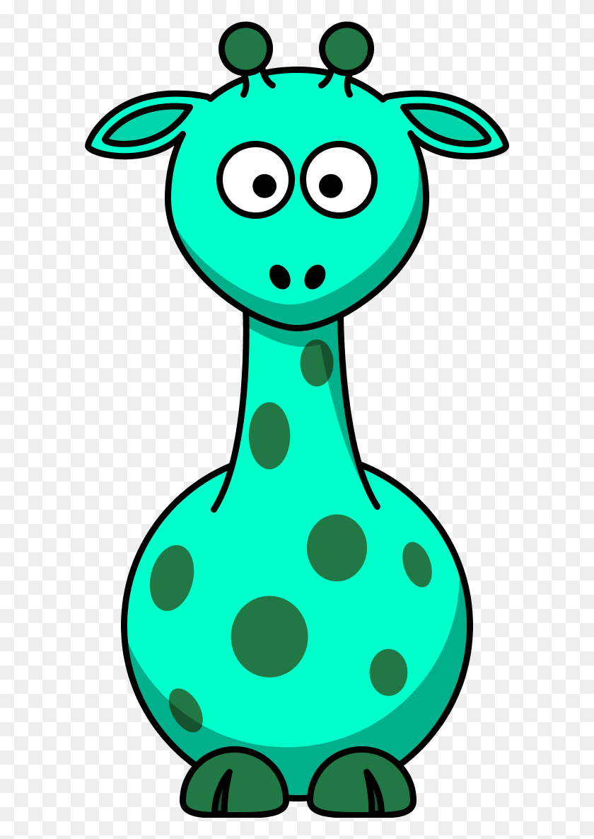 600x1125 Cartoon Giraffe - Giraffe Face Clipart