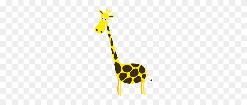 195x299 Cartoon Giraffe Clip Art - Spanish Words Clipart