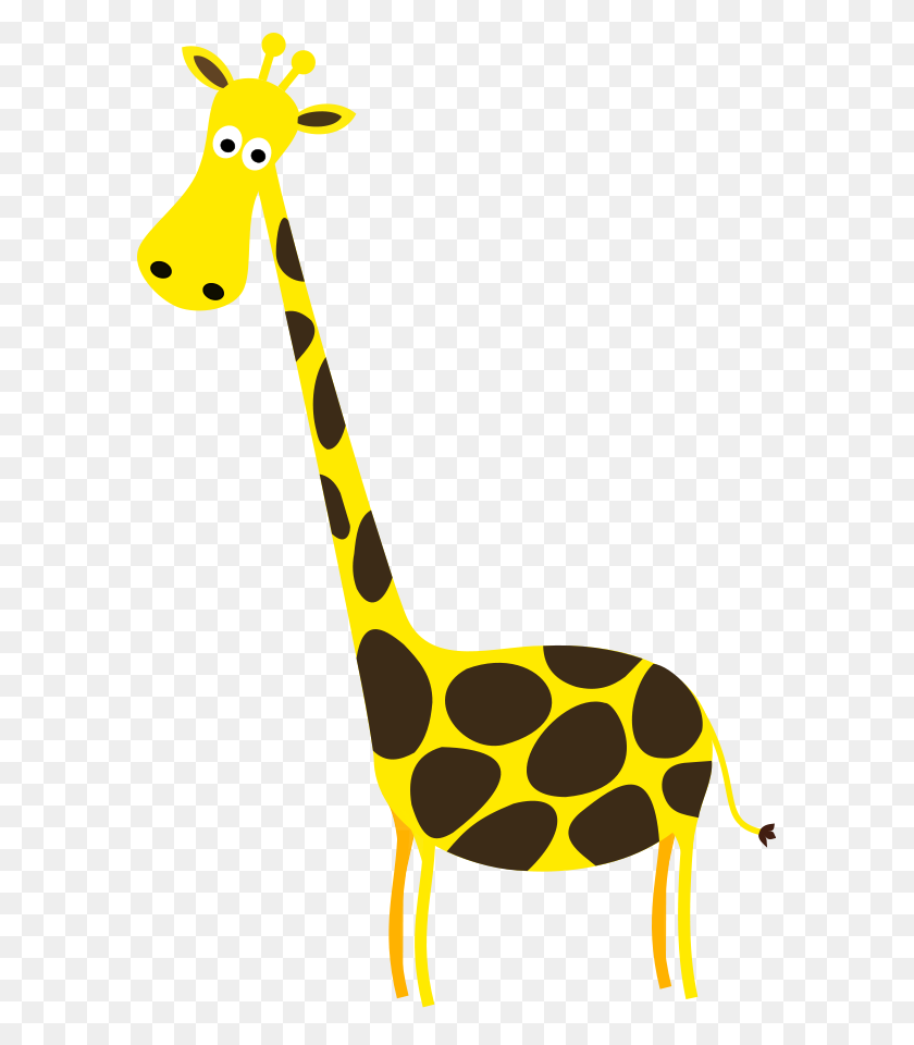 587x900 Мультяшный Жираф Лицо - Голова Ламы Клипарт