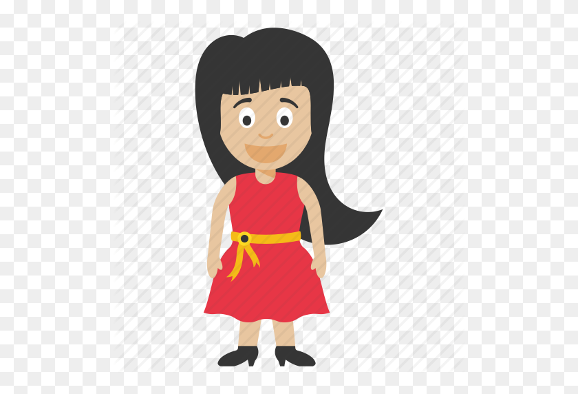 512x512 Cartoon Girl, Child Girl, Kid Cartoon Character, Kid Cartoon Girl Icon - Cartoon Girl PNG