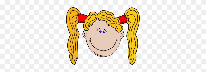 299x234 Cartoon Girl With Long Yellow Hair Clip Art - Hair Clipart Free