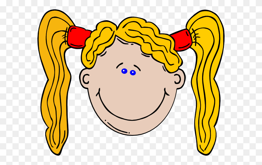 600x470 Cartoon Girl With Long Yellow Hair Png Clip Arts For Web - Girl Hair Clipart