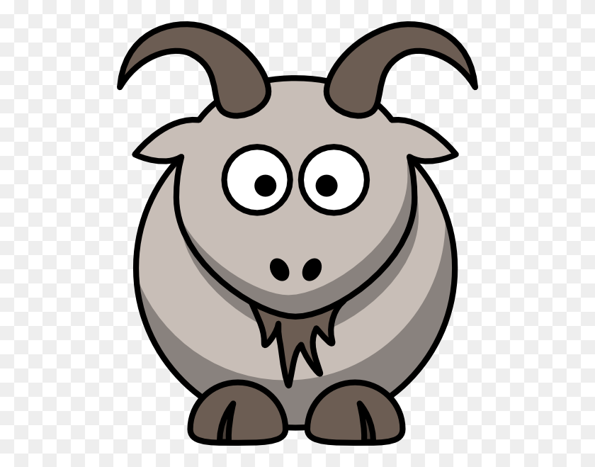 510x599 Cartoon Goat Clip Art Free Vector - Courage Clipart