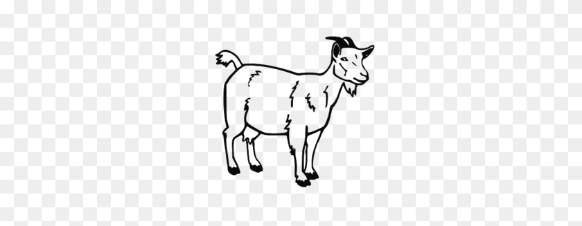 256x267 Cartoon Goat Clip Art Free Vector In Open Office Drawing - Goat Clipart PNG