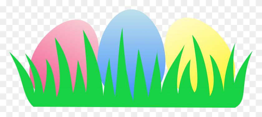 6883x2789 Cartoon Grass Clipart - Sunny Side Up Egg Clipart