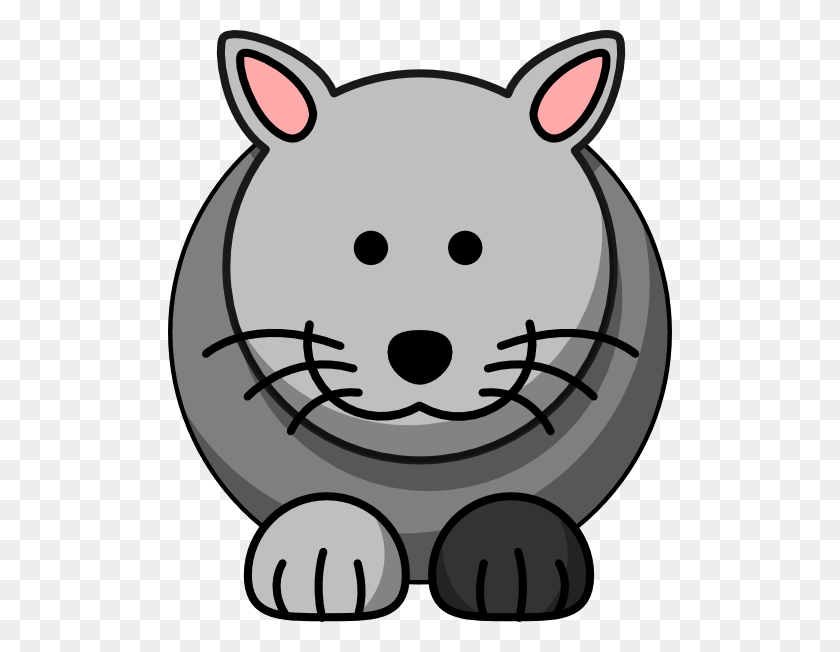 504x592 Cartoon Grey Cat Clip Art - Cool Cat Clipart