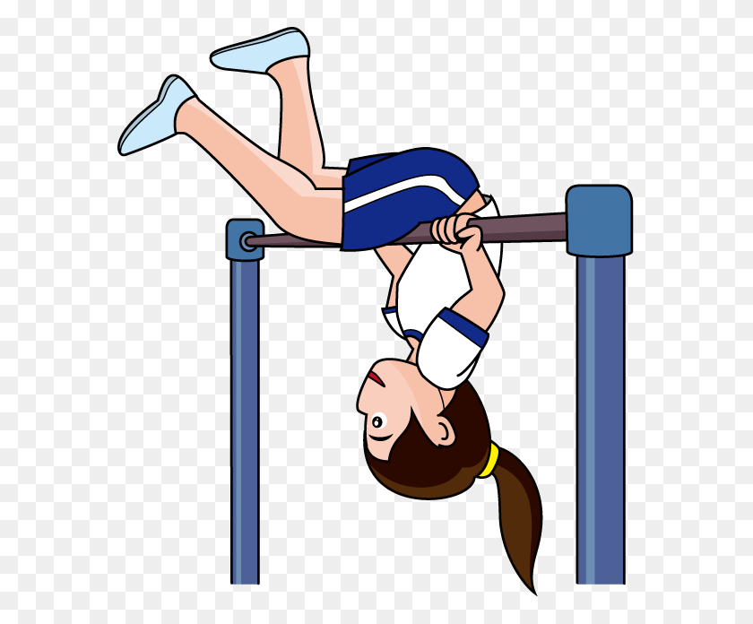578x636 Cartoon Gymnastics Cliparts - Pole Vault Clipart
