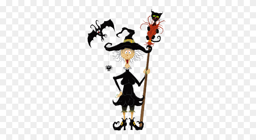 266x399 Cartoon Halloween Witches Free Download Clip Art - Maxine Clipart