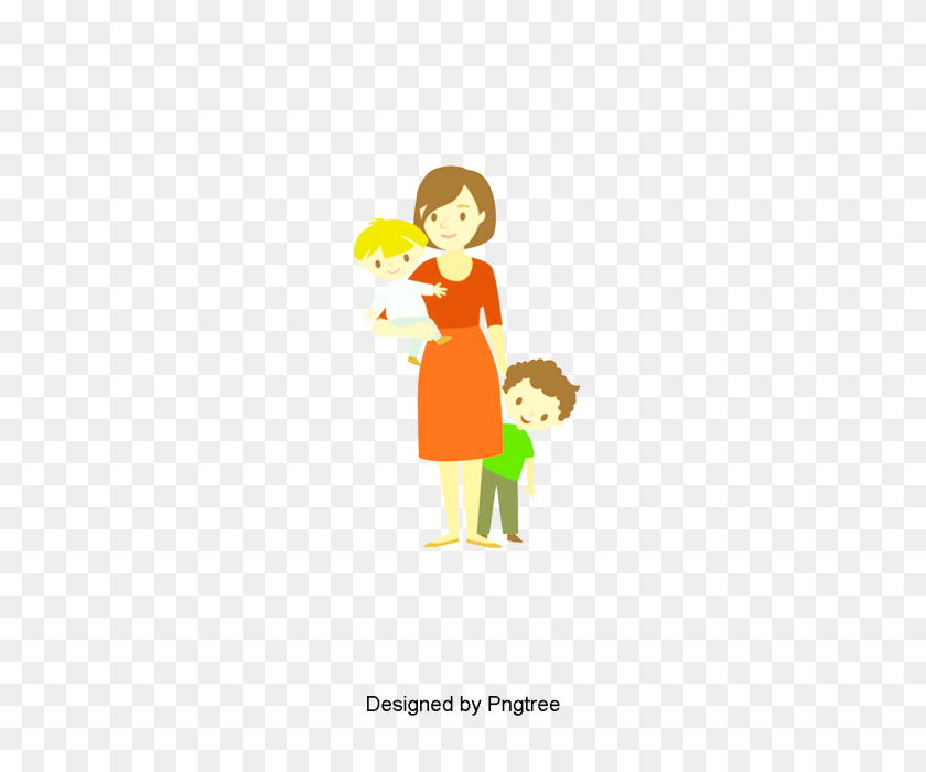 640x640 Patrón De Diseño De Familia Feliz De Dibujos Animados, Dibujos Animados, Pintado A Mano - Familia Feliz Png