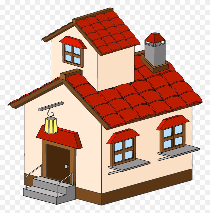 2144x2176 Cartoon Haunted House Clipart Picture - Chimney PNG