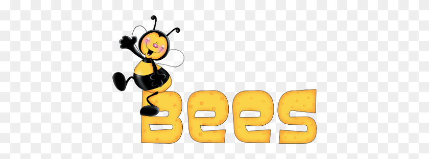 400x251 Cartoon Honey Bee Clip Art Bees With Pink Love Hearts - Buzzing Bee Clipart