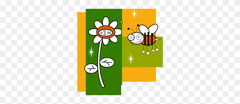 302x305 Cartoon Honey Bee Images - Pollination Clipart