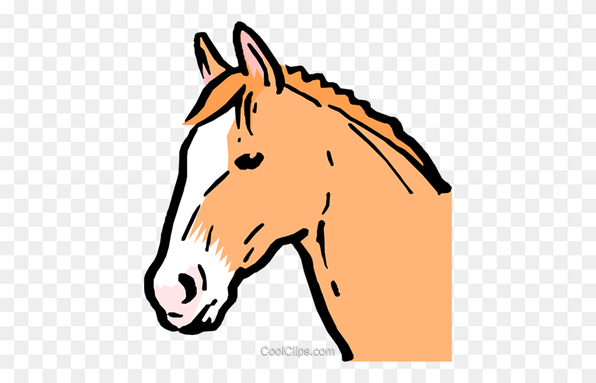 434x480 Cartoon Horse Royalty Free Vector Clip Art Illustration - Cartoon Horse Clipart