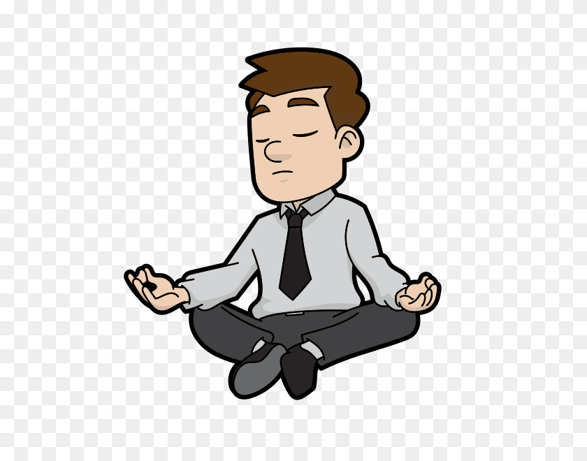 597x600 Мультфильм Изображение Человека Медитации Munchie Man Van - Медитировать Клипарт