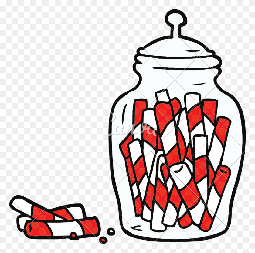 800x792 Cartoon Jar Of Candy - Candy Jar Clipart