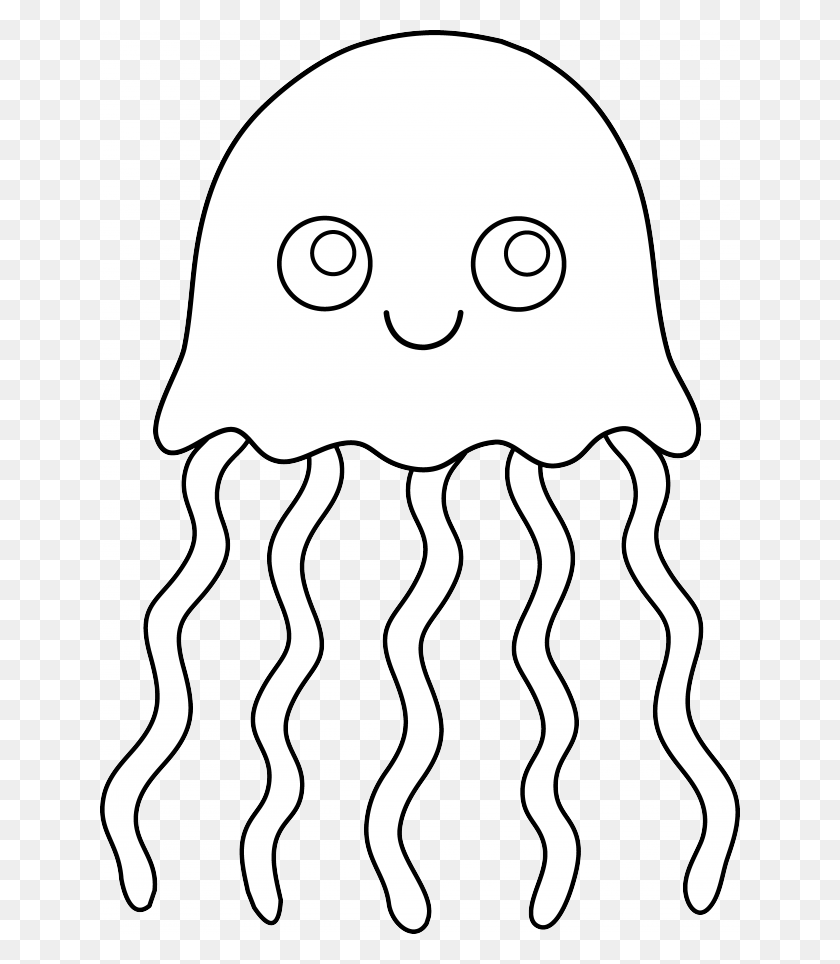 640x904 Cartoon Jellyfish Pictures - Cute Jellyfish Clipart
