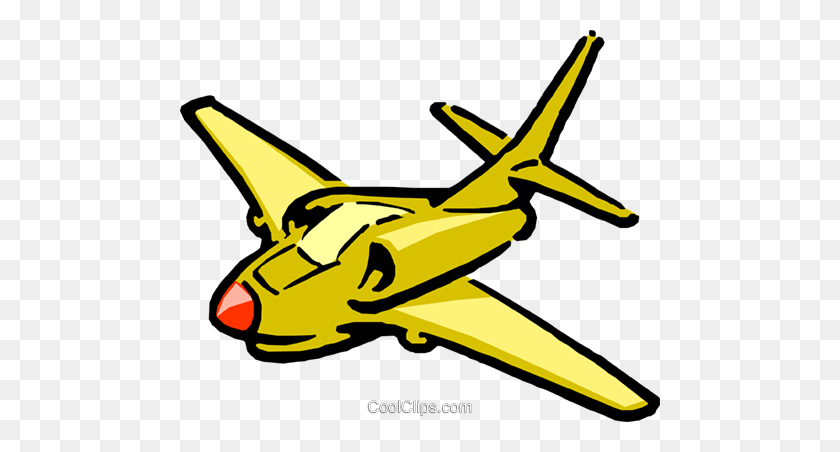 480x392 Cartoon Jet Airplane Royalty Free Vector Clip Art Illustration - Defense Clipart