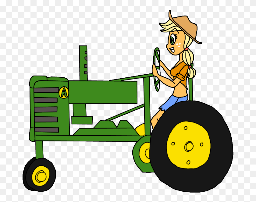 695x603 Cartoon John Deere Tractor Free Download Clip Art Free - Tractor Clipart