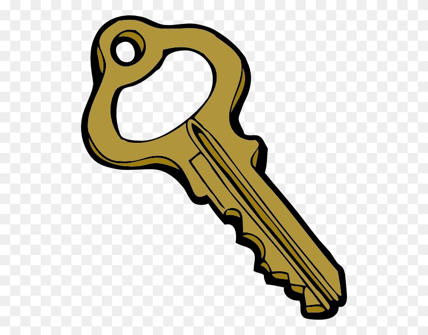 522x597 Cartoon Key Cliparts - Gold Key Clipart