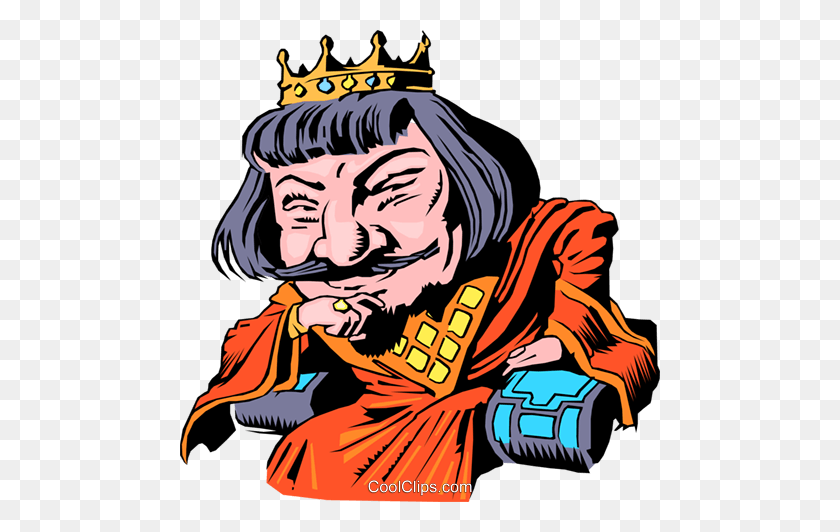 480x472 Cartoon King Arthur Royalty Free Vector Clip Art Illustration - Robin Hood Clipart