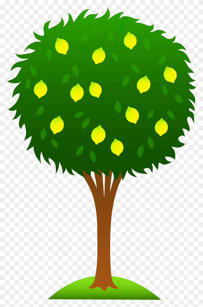 4325x6720 Cartoon Lemon Tree Clipart Lemon In Doodle - Grass Skirt Clipart